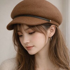 Newsboy Stylish Brown Women's Cap